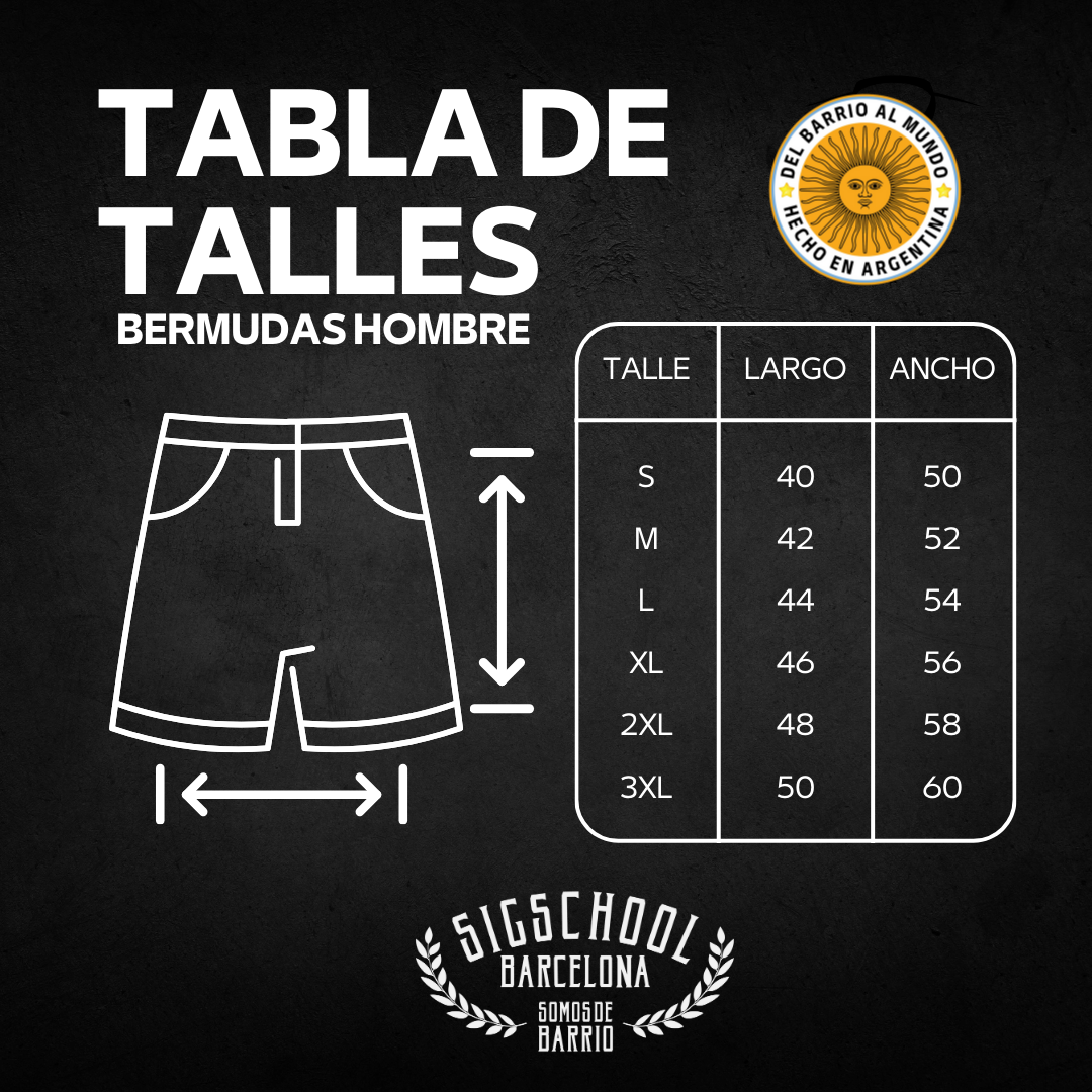 BERMUDA OVERSIZE UNISEX VERANO 2025